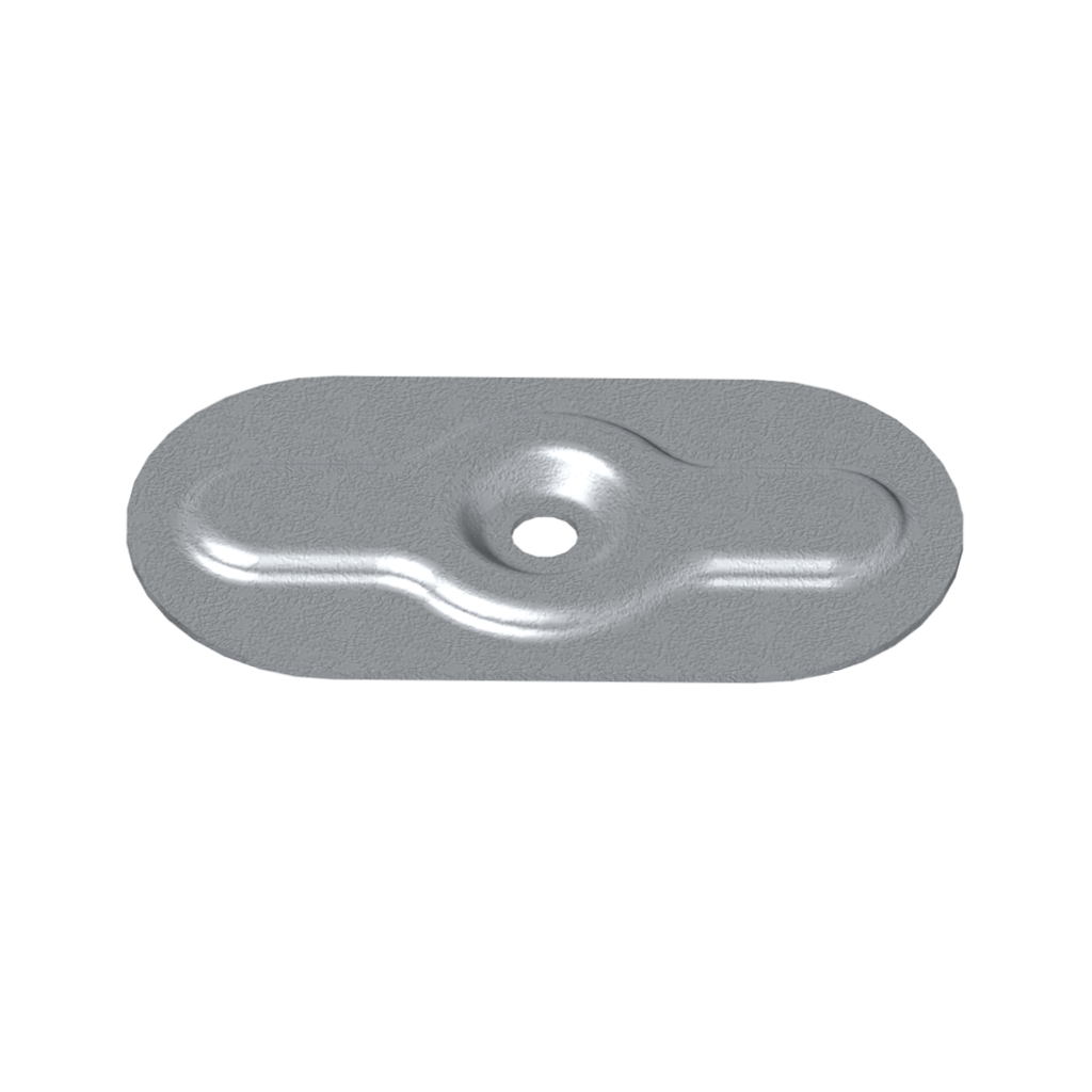 Pressure plate 80x40mm hole 6,5mm normal recess